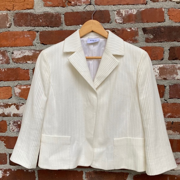 AKRIS Punto Linen Cotton‎ Blazer Size 8 - Picture 2 of 8